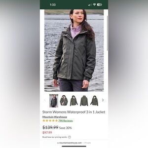 Mountain Warehouse Womens Waterproof 3 in 1 Jacket